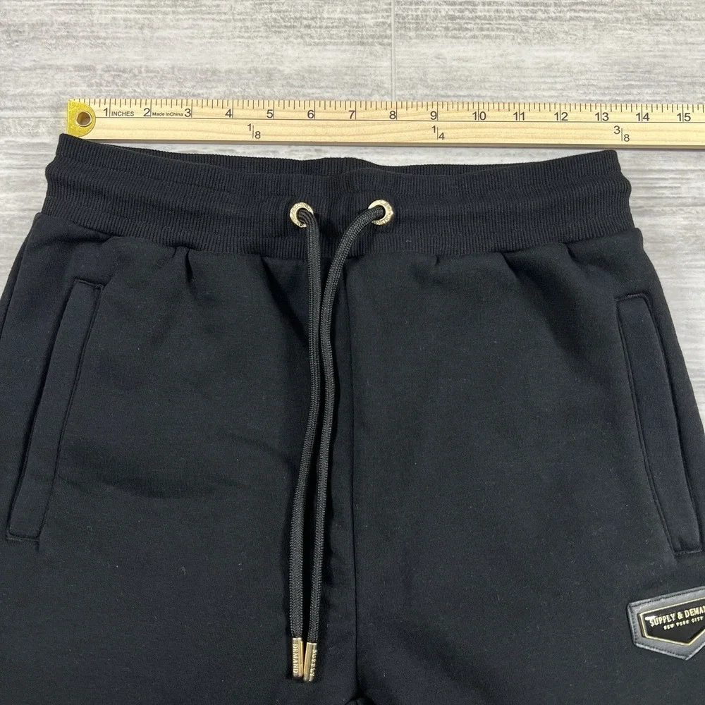 Supply & Demand‎ Royalty Monogram Jogger Sweatpants Black/Gold Men's Small NWT